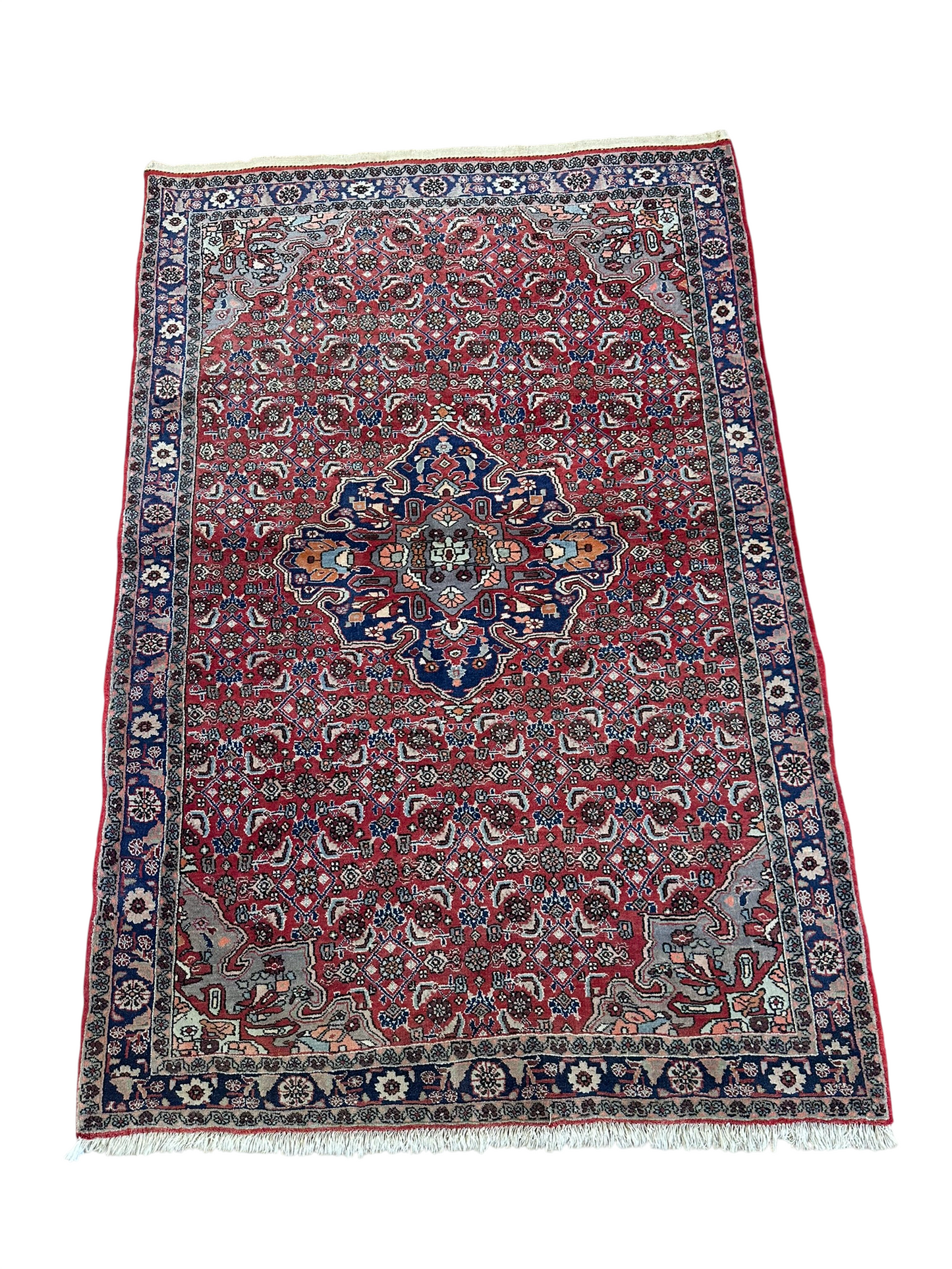Orientteppich handgeknüpft Rosen Bidjar 174x118 cm