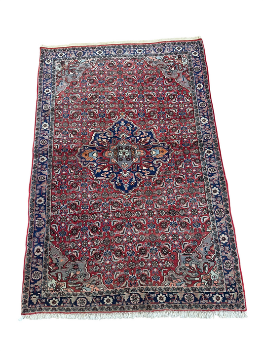 Orientteppich handgeknüpft Rosen Bidjar 174x118 cm
