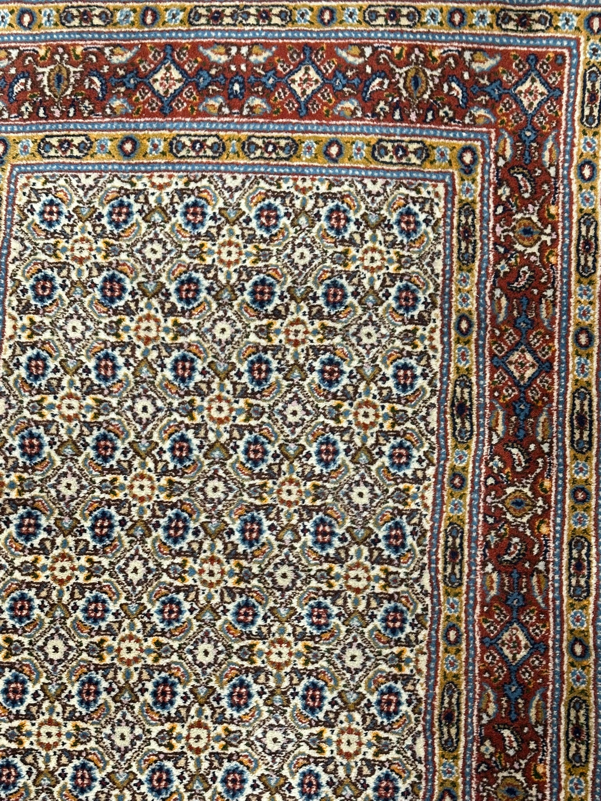 Orientteppich handgeknüpft Moud Läufer 390x77 cm