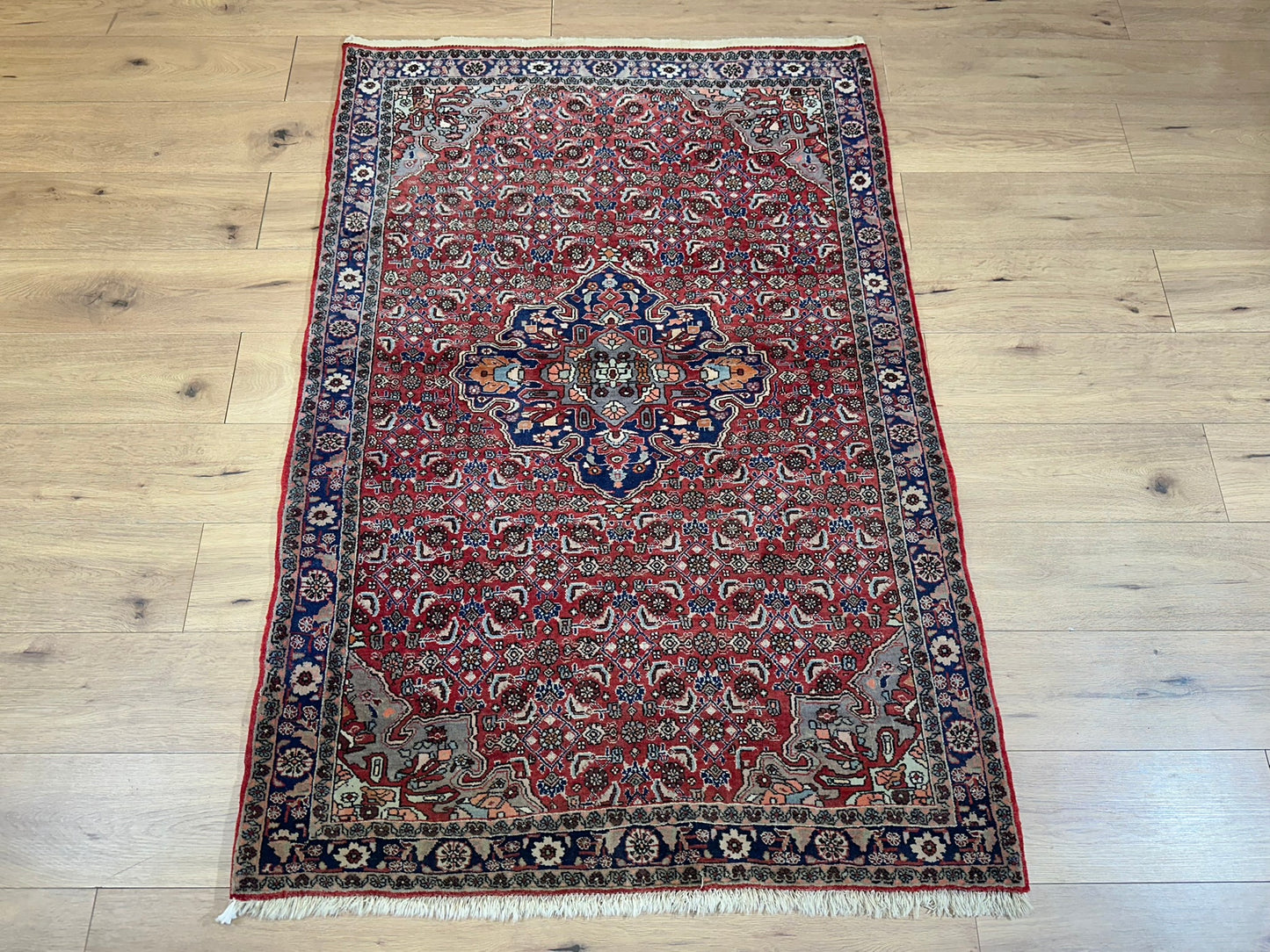 Orientteppich handgeknüpft Rosen Bidjar 174x118 cm