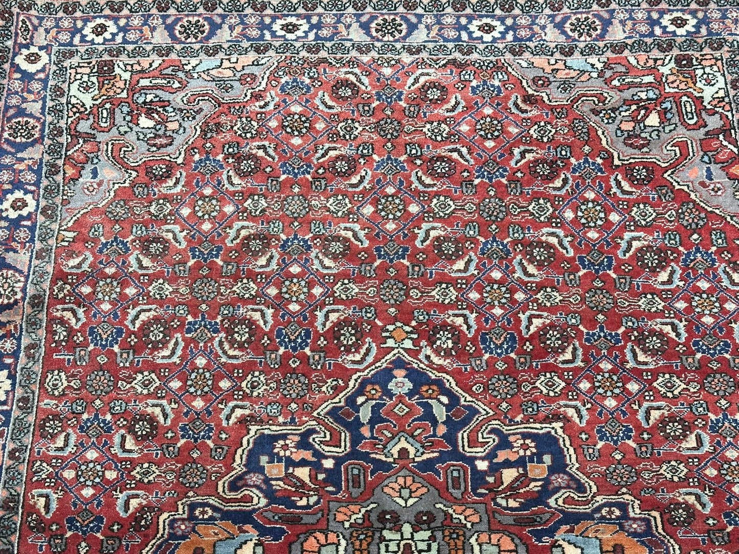 Orientteppich handgeknüpft Rosen Bidjar 174x118 cm