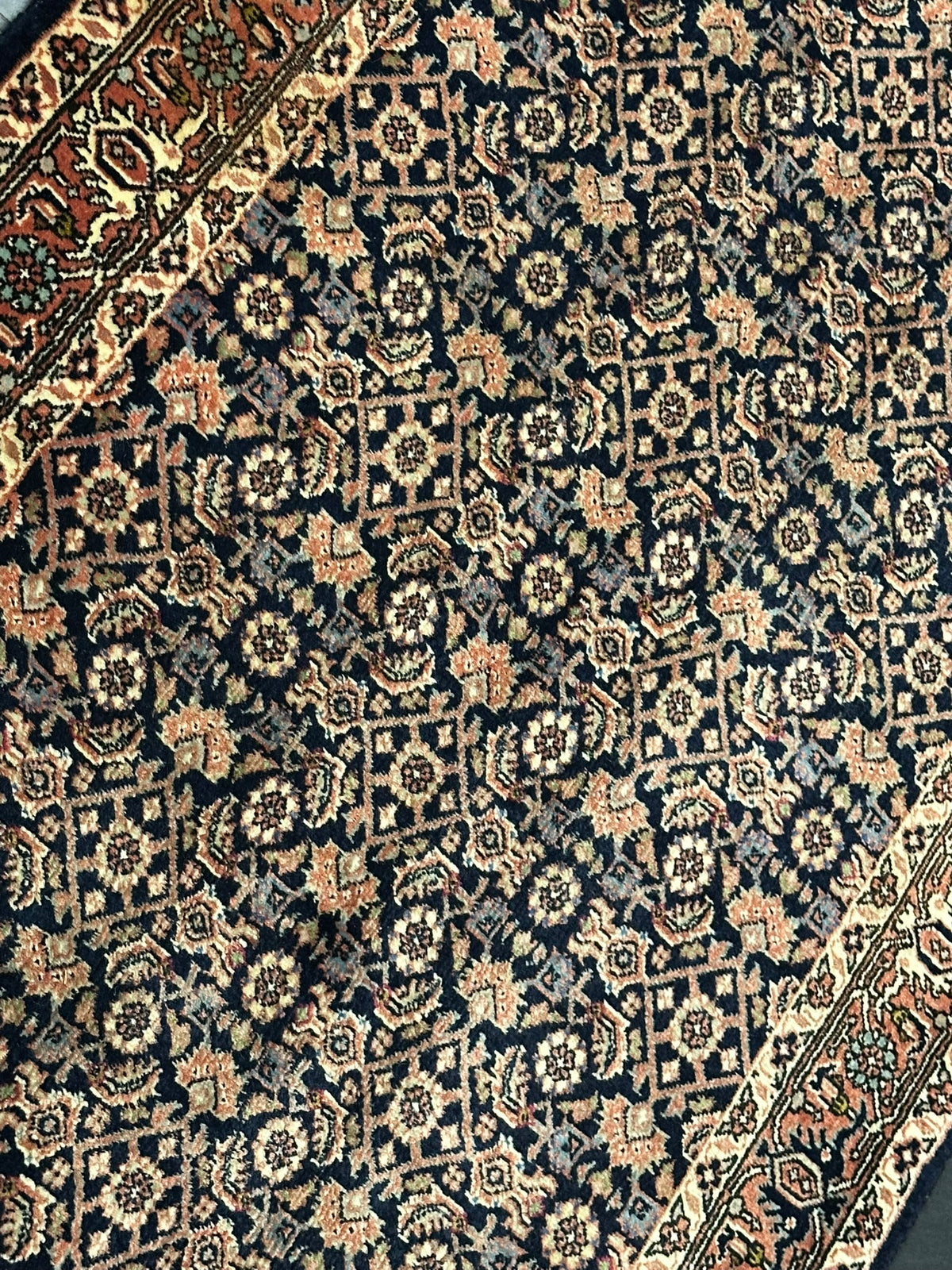 Orientteppich handgeknüpft Bidjar Läufer 400x76 cm