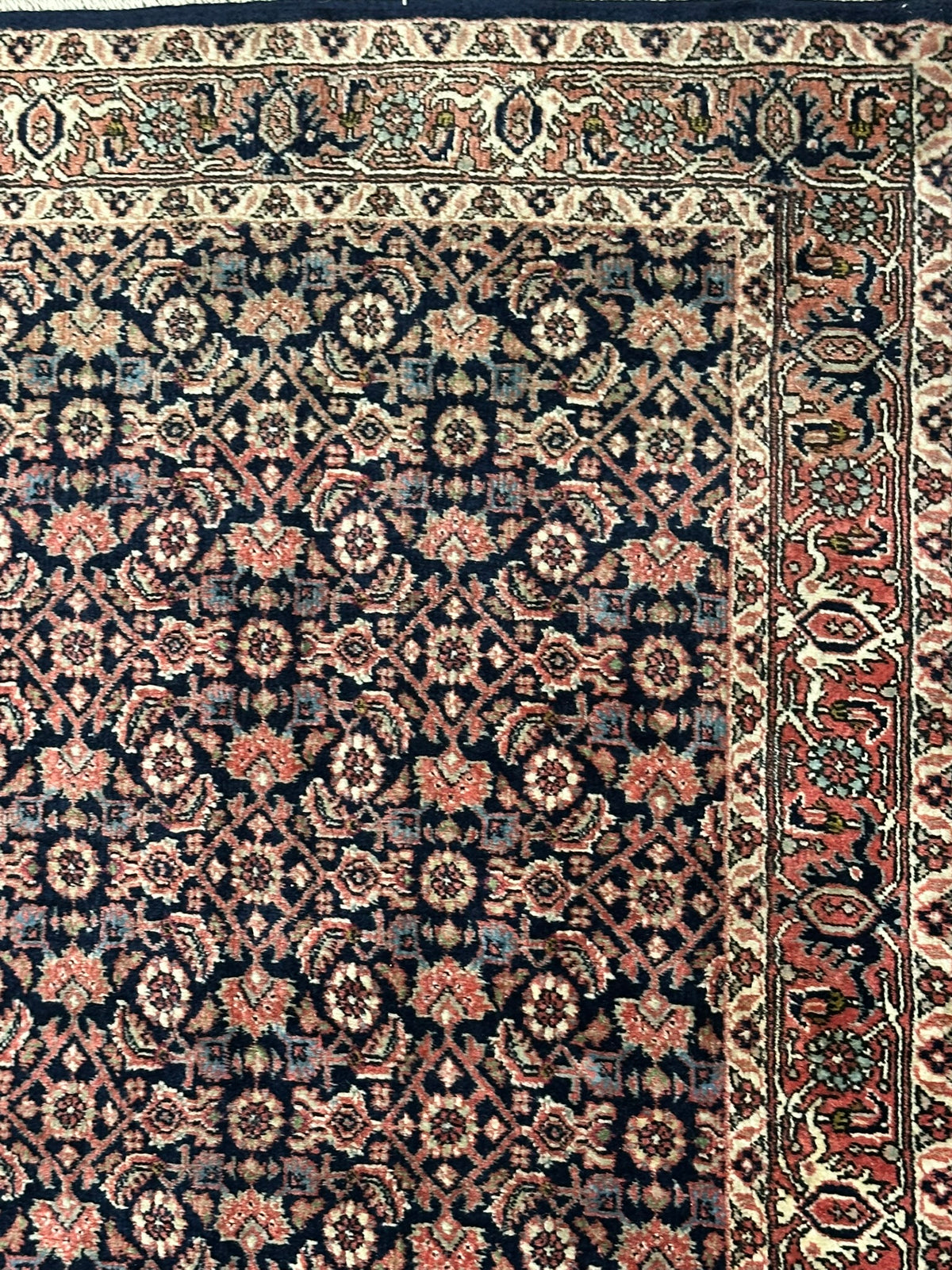 Orientteppich handgeknüpft Bidjar Läufer 400x76 cm
