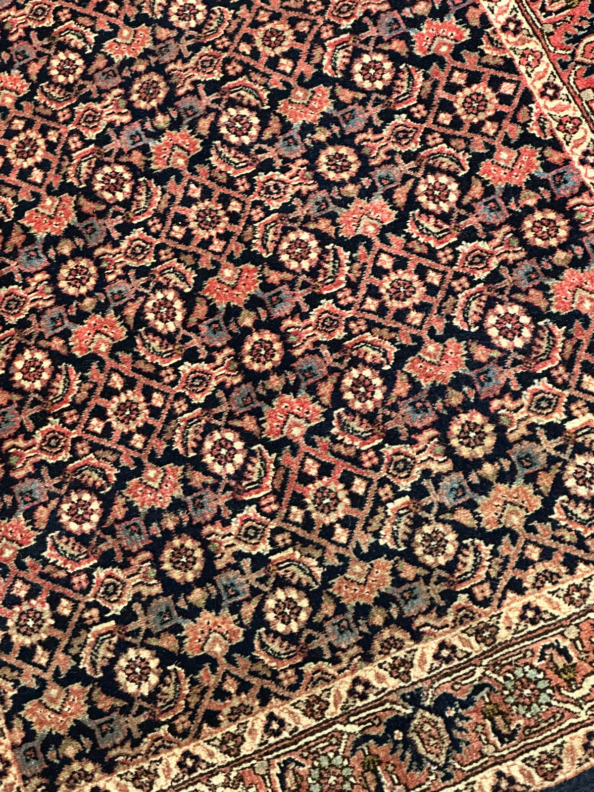 Orientteppich handgeknüpft Bidjar Läufer 400x76 cm