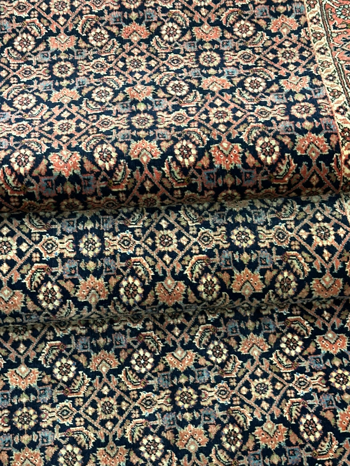 Orientteppich handgeknüpft Bidjar Läufer 400x76 cm