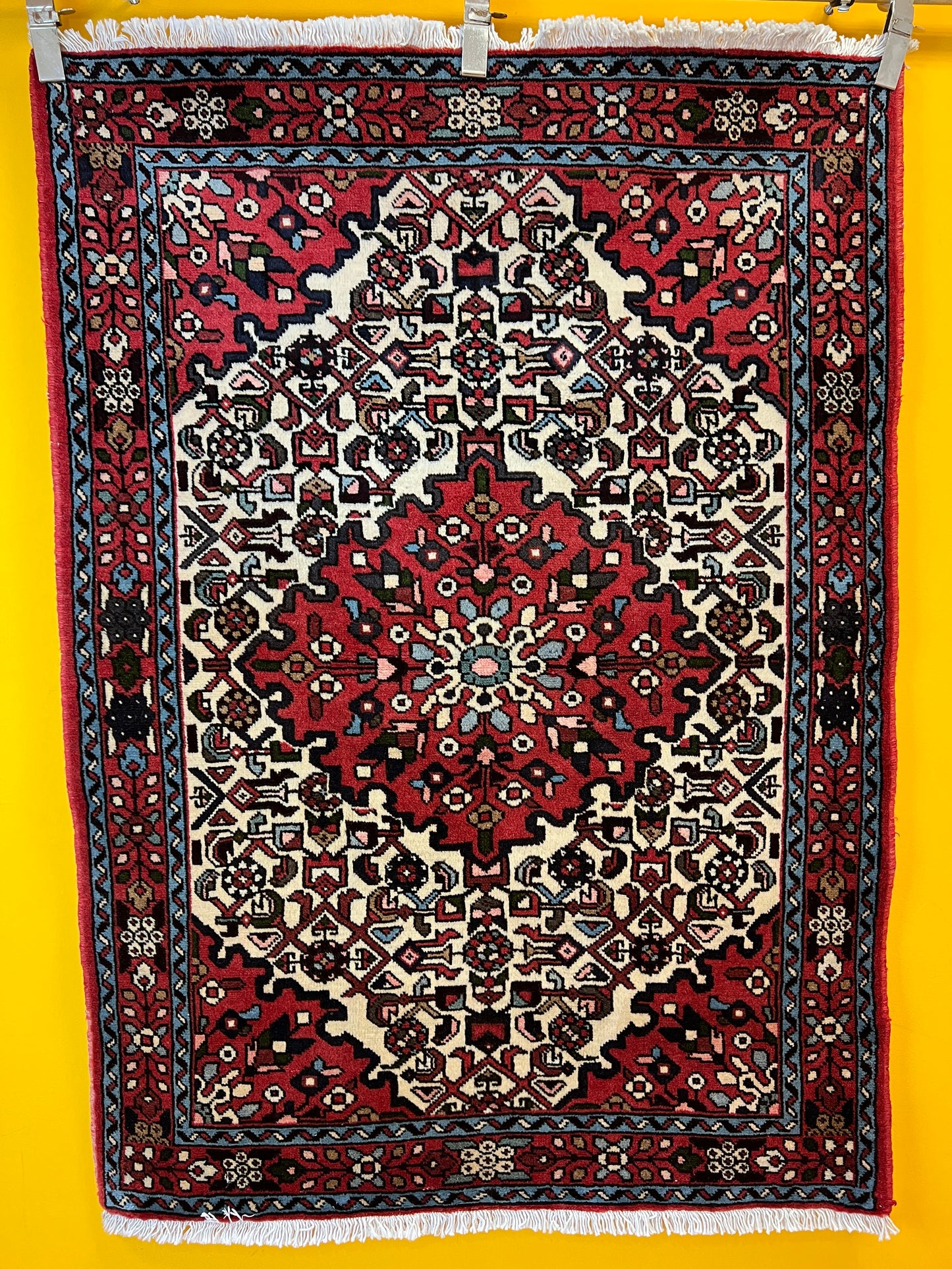 Handgeknüpfter Perser Orientteppich - Hamadan - Schurwolle - 150x110 cm