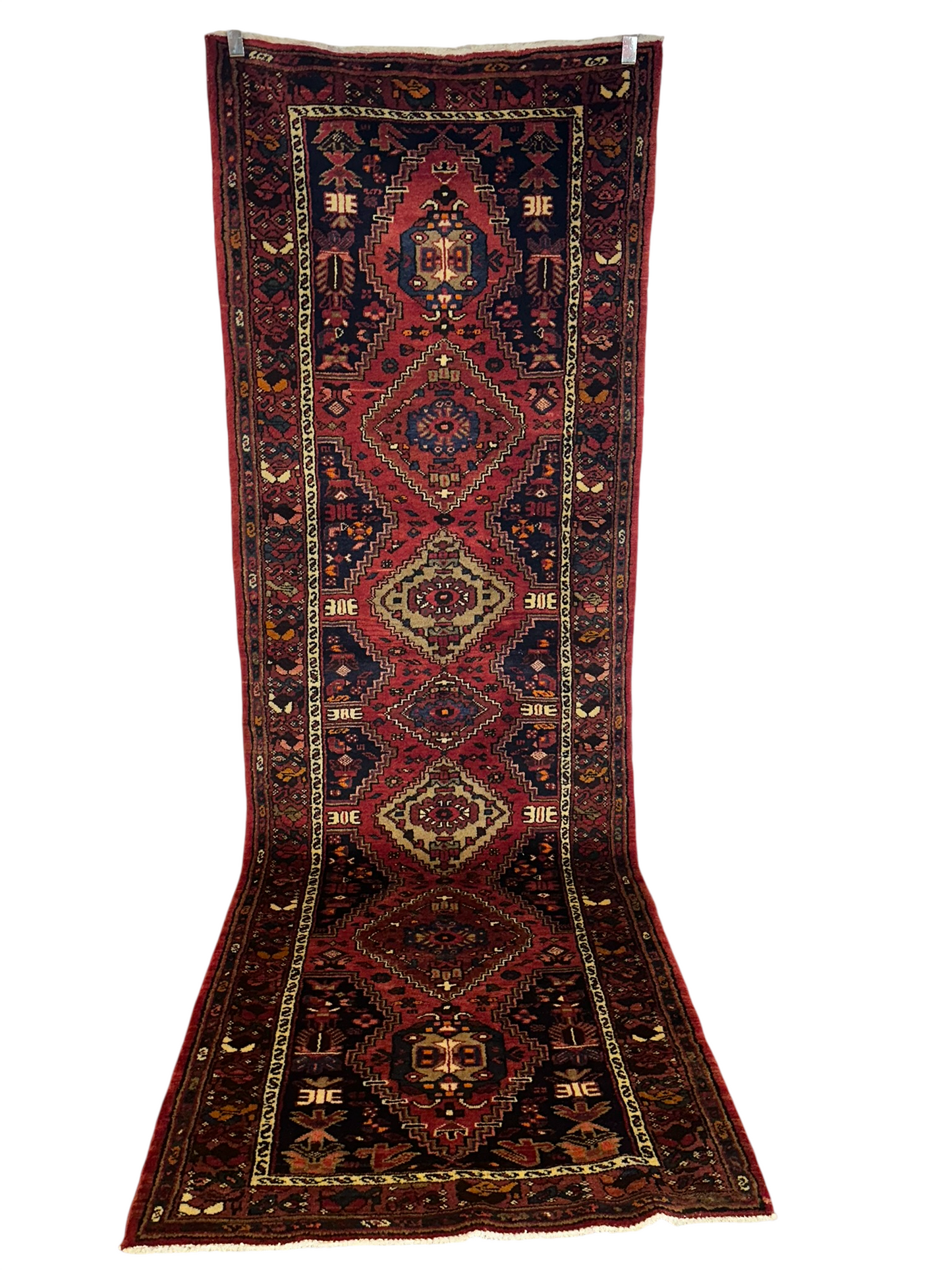 Orientteppich handgeknüpft Malayer Läufer naturfarben  300x100 cm