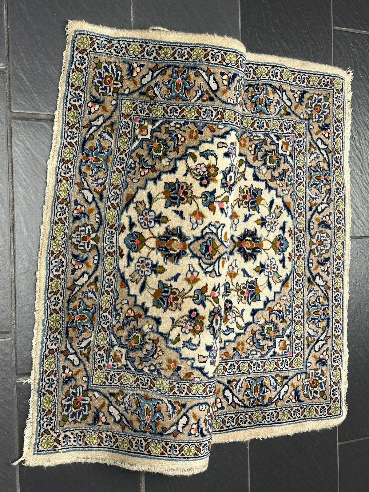 Orientteppich handgeknüpft Keschan Kork 150x105 cm