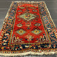 Antiker Orientteppich handgeknüpft  Türkei Kazak Naturfarben 100x52 cm