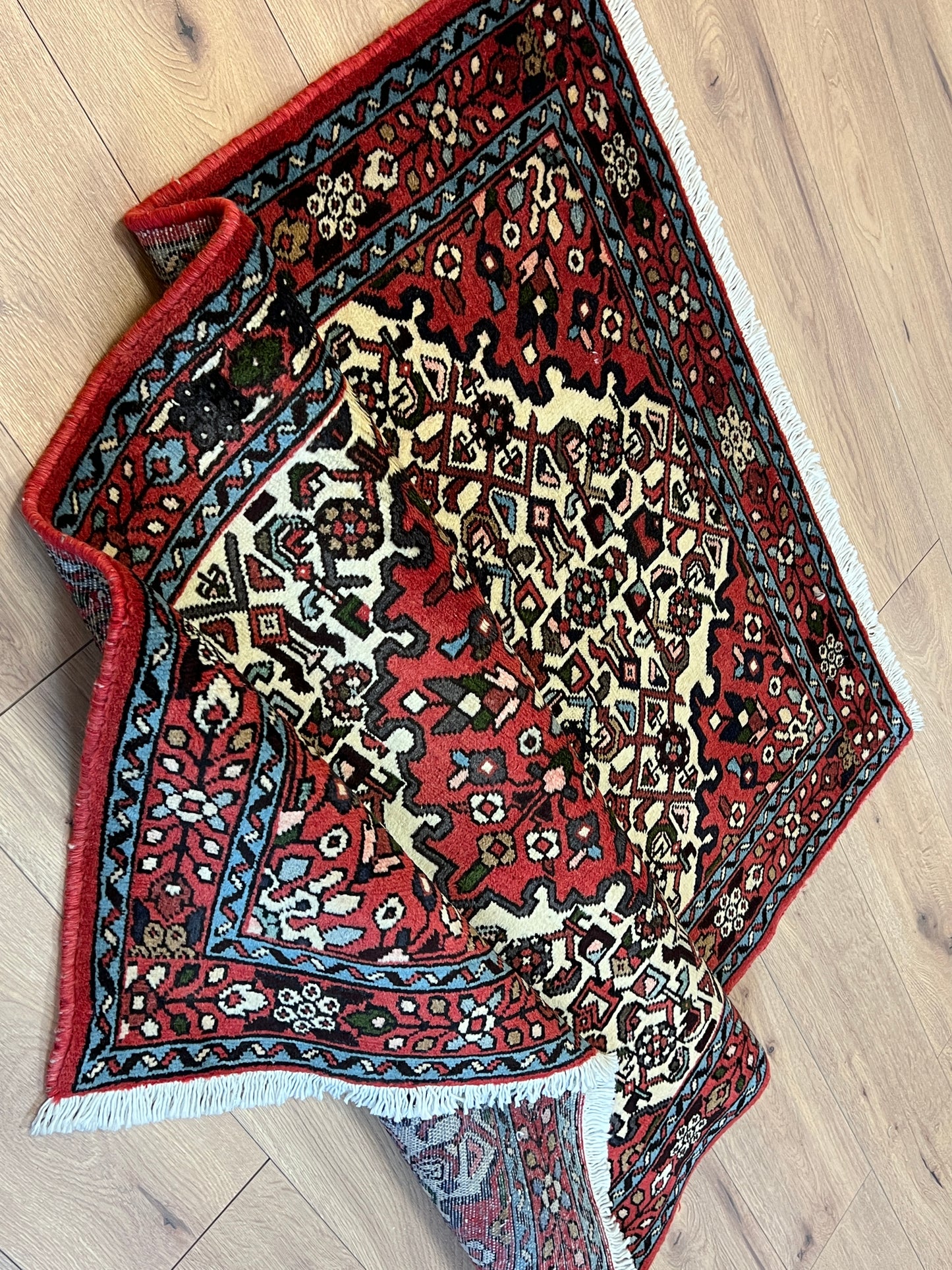 Handgeknüpfter Perser Orientteppich - Hamadan - Schurwolle - 150x110 cm