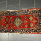 Antiker Orientteppich handgeknüpft  Türkei Kazak Naturfarben 100x52 cm