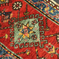 Antiker Orientteppich handgeknüpft  Türkei Kazak Naturfarben 100x52 cm