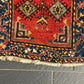 Antiker Orientteppich handgeknüpft  Türkei Kazak Naturfarben 100x52 cm