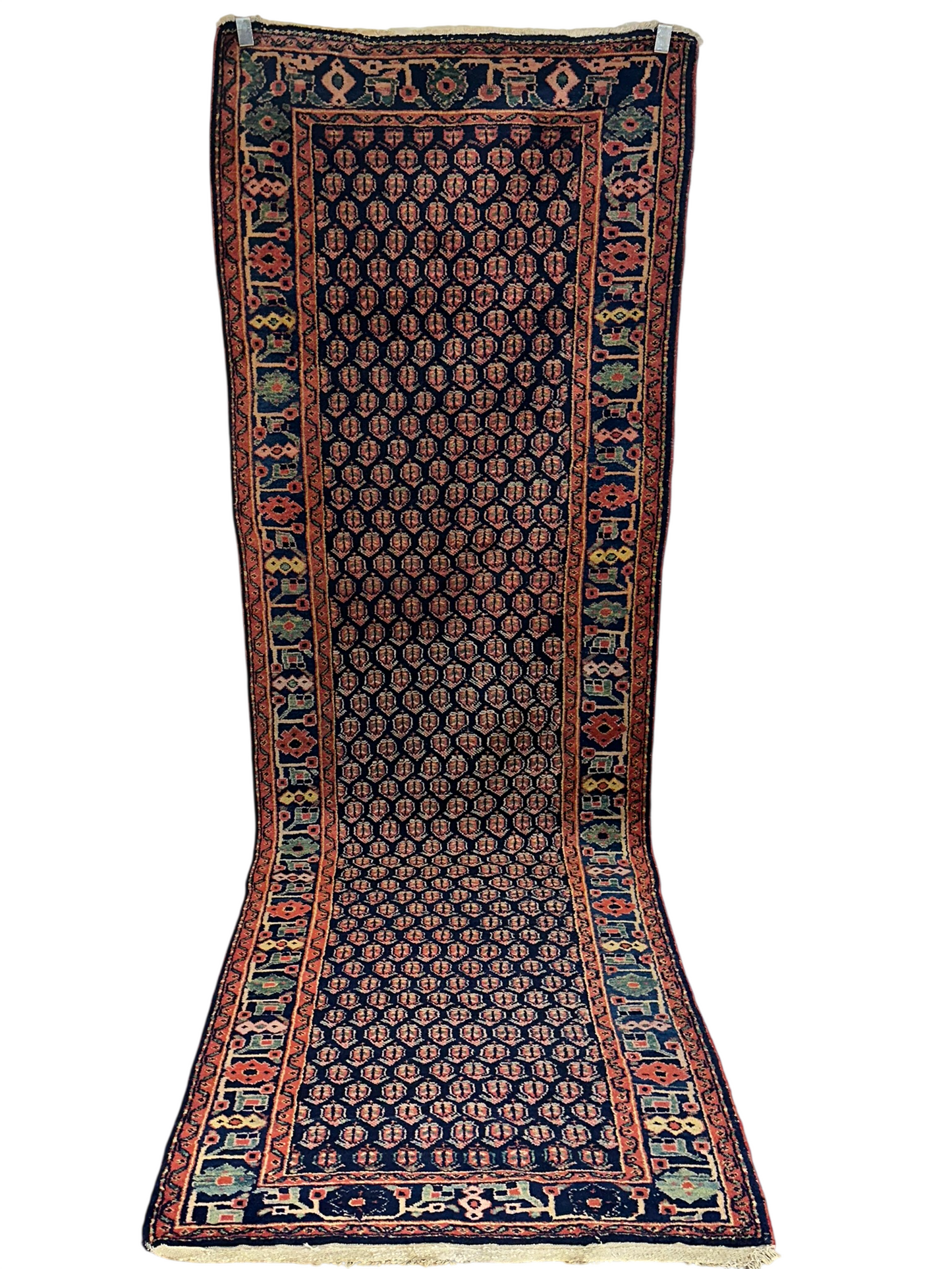 Orientteppich handgeknüpft Malayer Läufer 323x100 cm