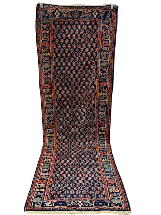 Orientteppich handgeknüpft Malayer Läufer 323x100 cm