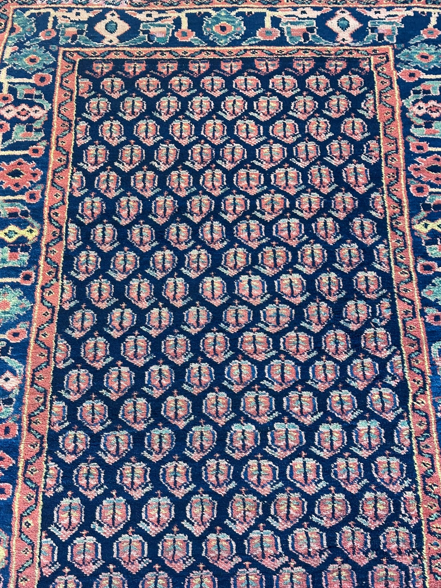 Orientteppich handgeknüpft Malayer Läufer 323x100 cm