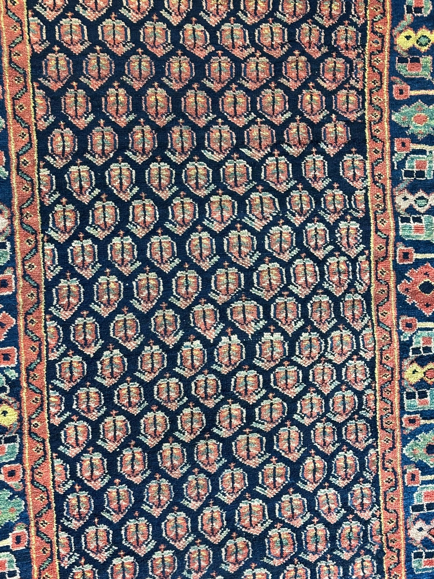 Orientteppich handgeknüpft Malayer Läufer 323x100 cm