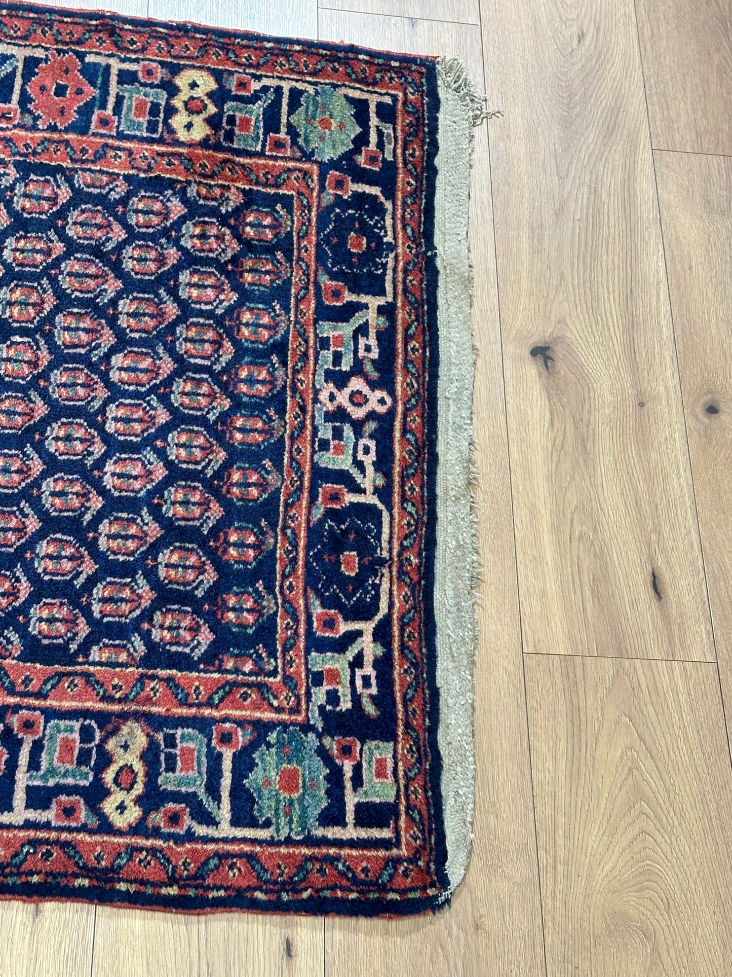 Orientteppich handgeknüpft Malayer Läufer 323x100 cm