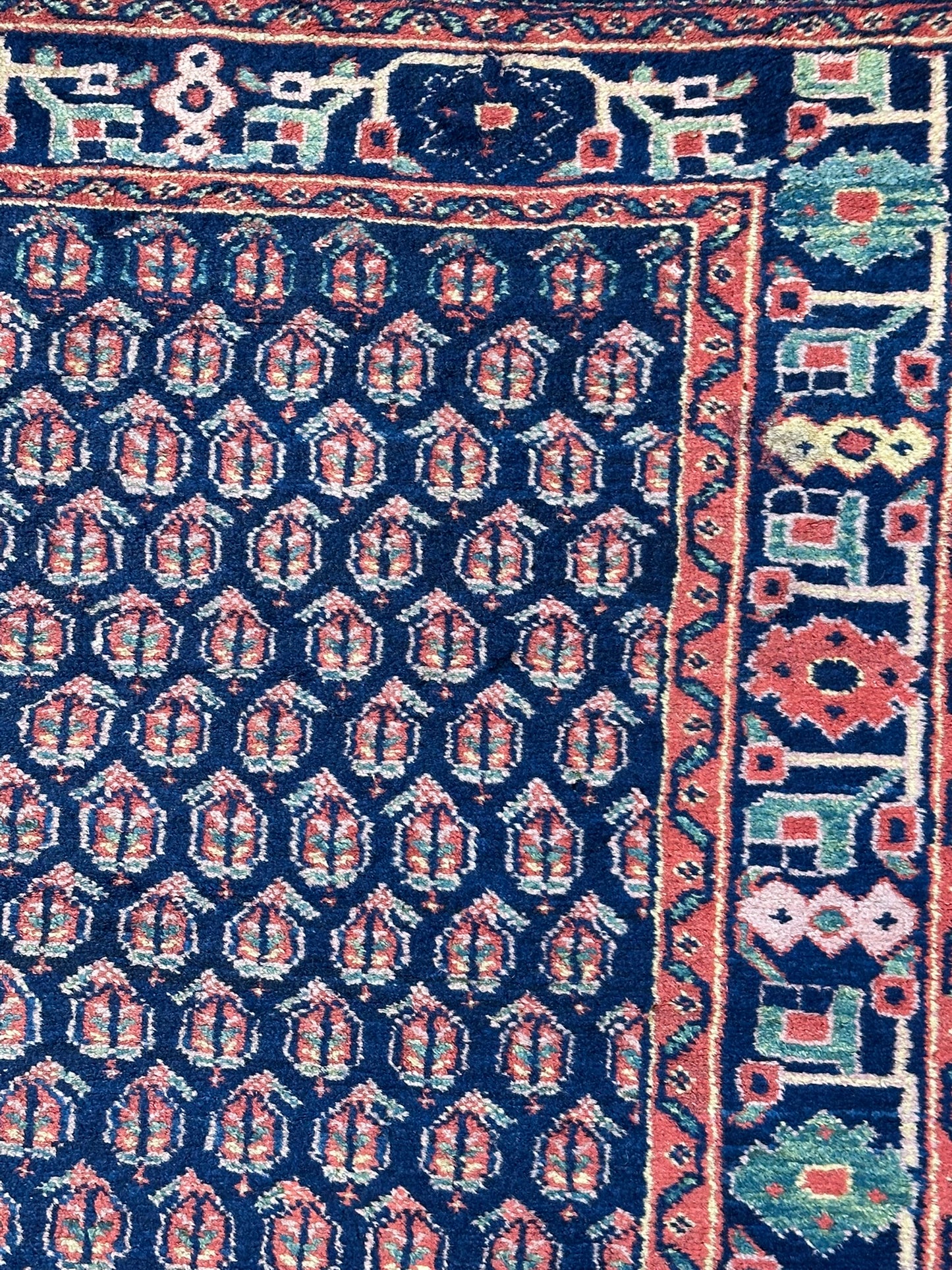 Orientteppich handgeknüpft Malayer Läufer 323x100 cm