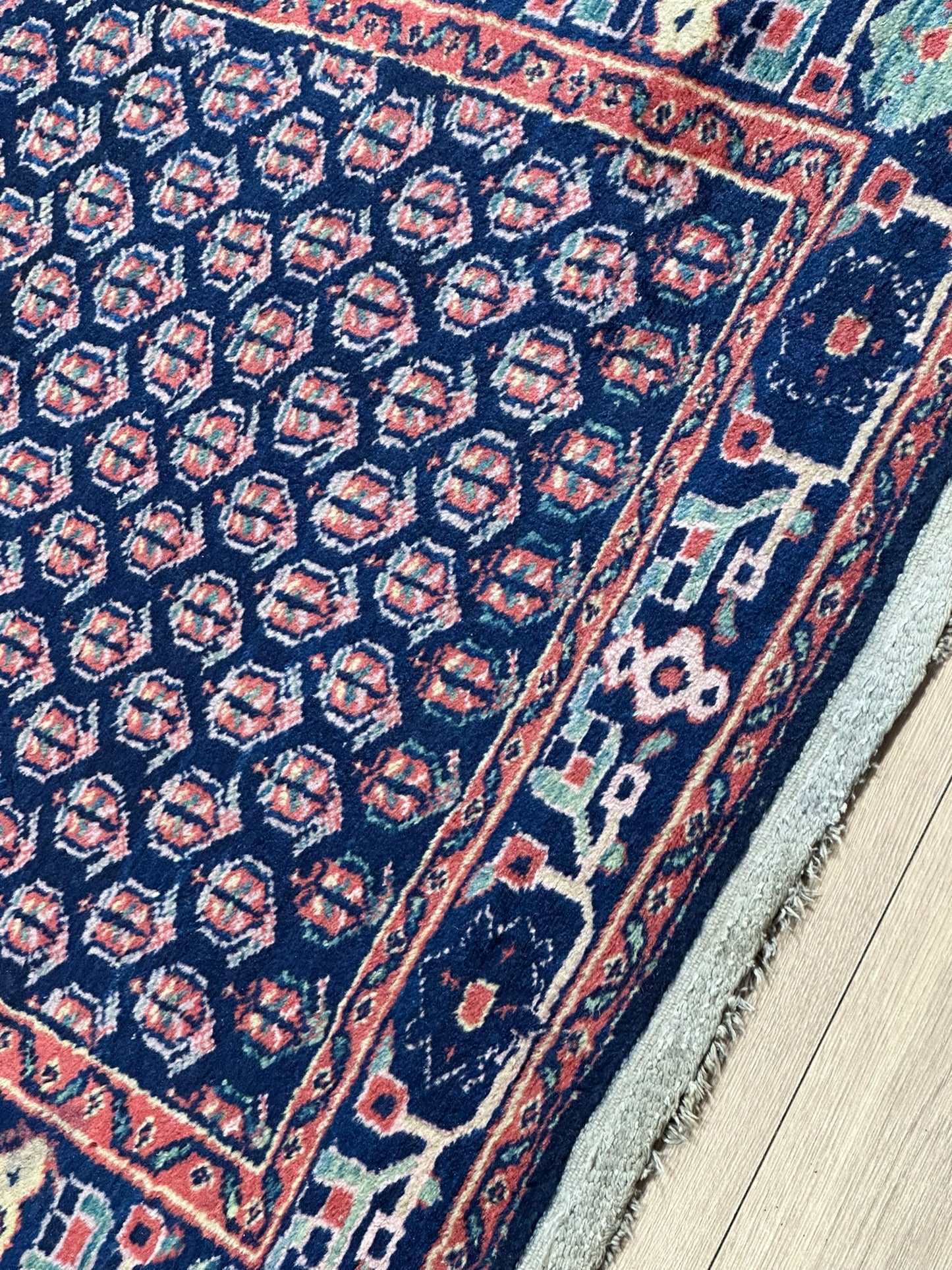 Orientteppich handgeknüpft Malayer Läufer 323x100 cm