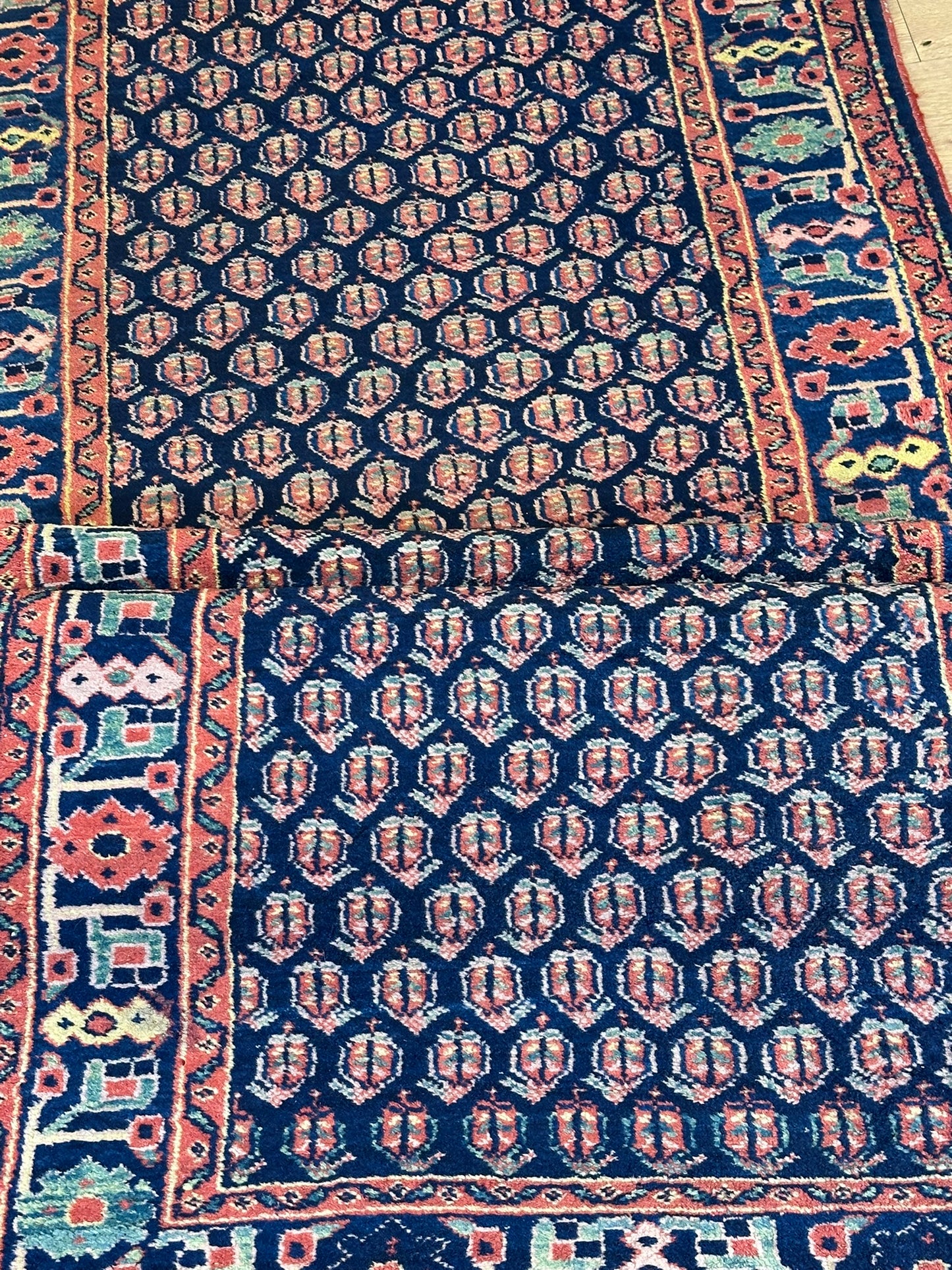 Orientteppich handgeknüpft Malayer Läufer 323x100 cm