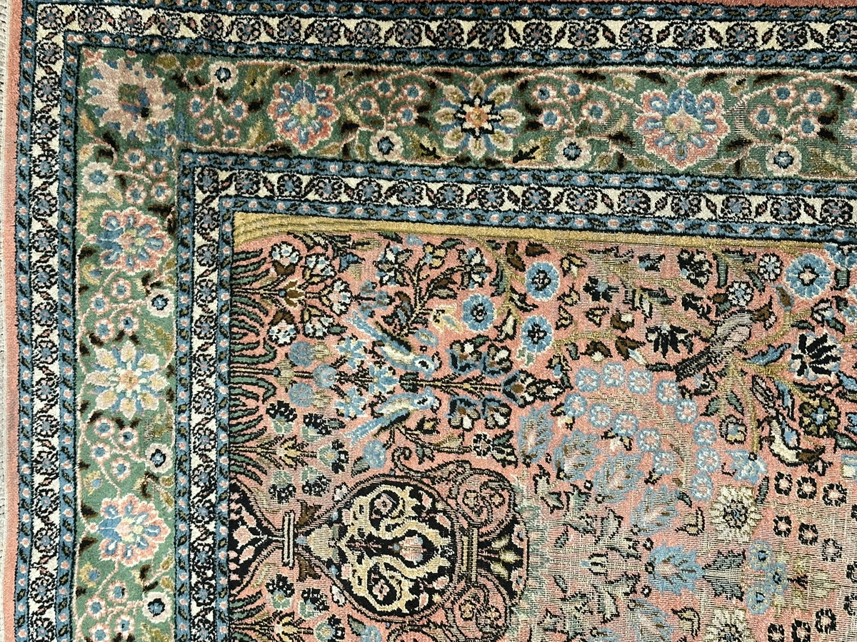 Orientteppich handgeknüpft Kaschmir Ghom Lebensbaum 150x94 cm