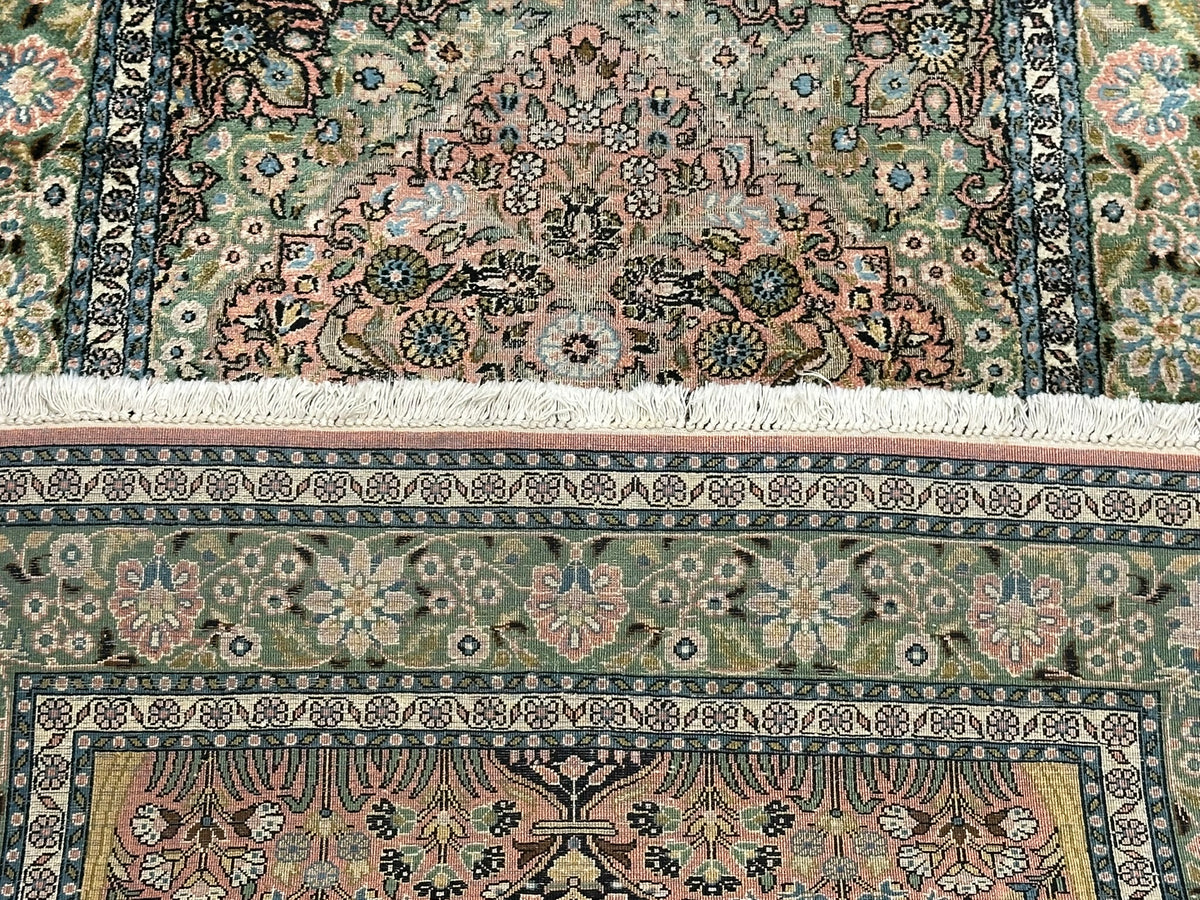 Orientteppich handgeknüpft Kaschmir Ghom Lebensbaum 150x94 cm
