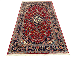 Orientteppich handgeknüpft Keschan Korkwolle 253x150 cm