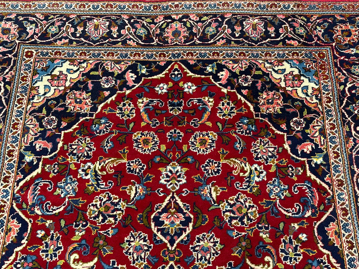 Orientteppich handgeknüpft Keschan Korkwolle 253x150 cm
