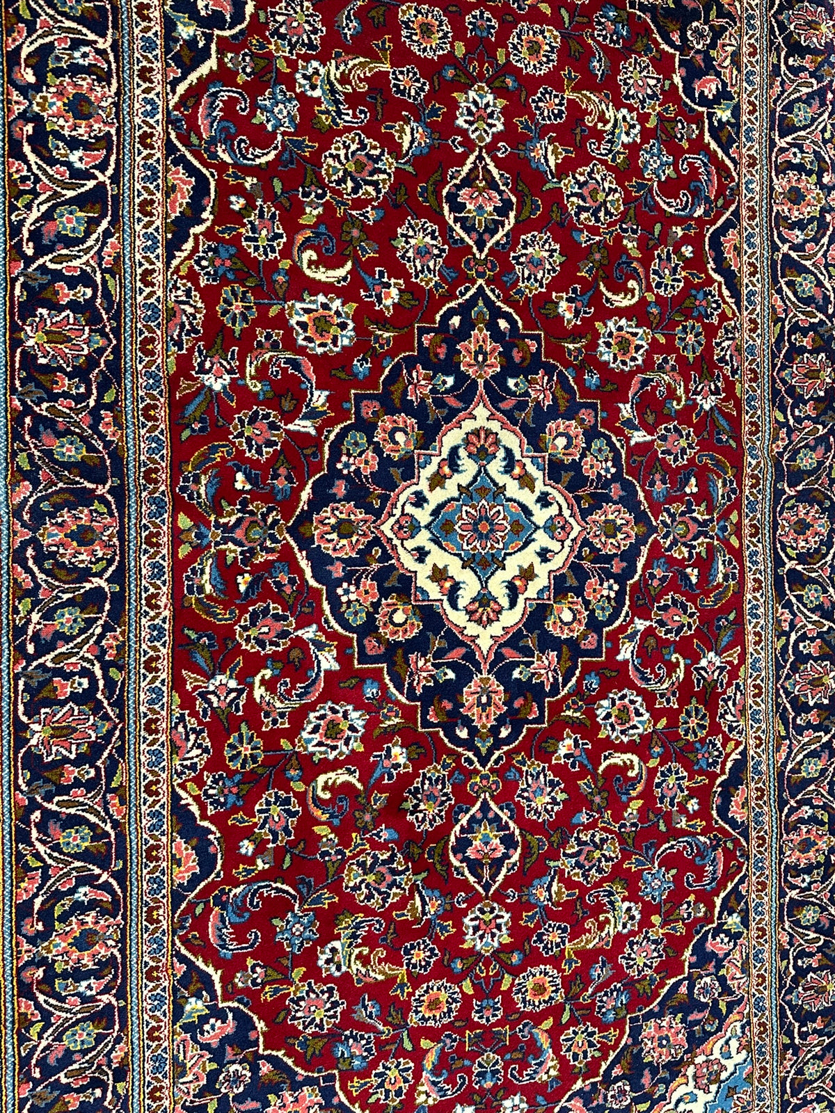Orientteppich handgeknüpft Keschan Korkwolle 253x150 cm