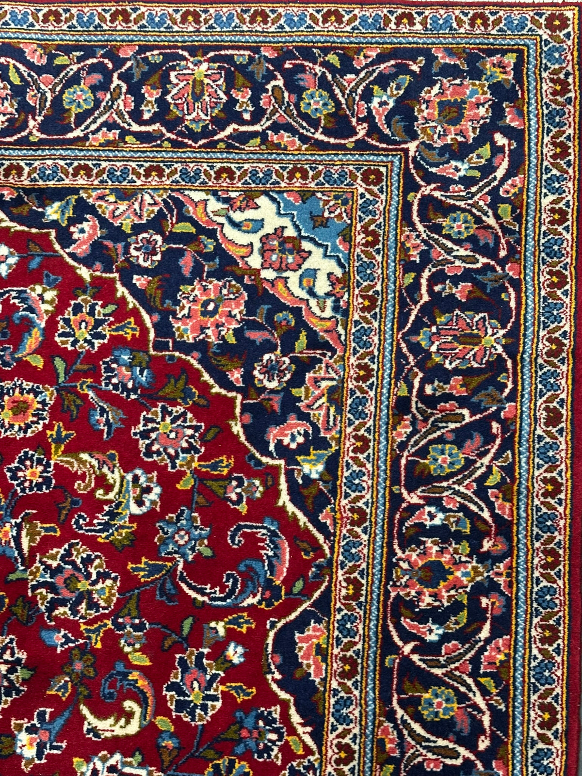 Orientteppich handgeknüpft Keschan Korkwolle 253x150 cm