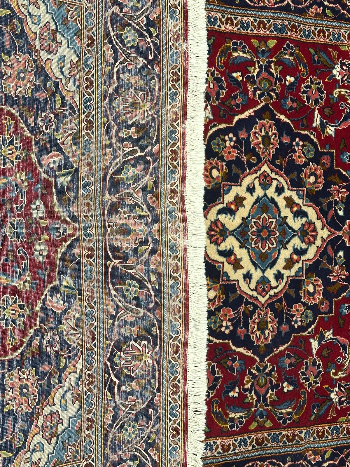Orientteppich handgeknüpft Keschan Korkwolle 253x150 cm