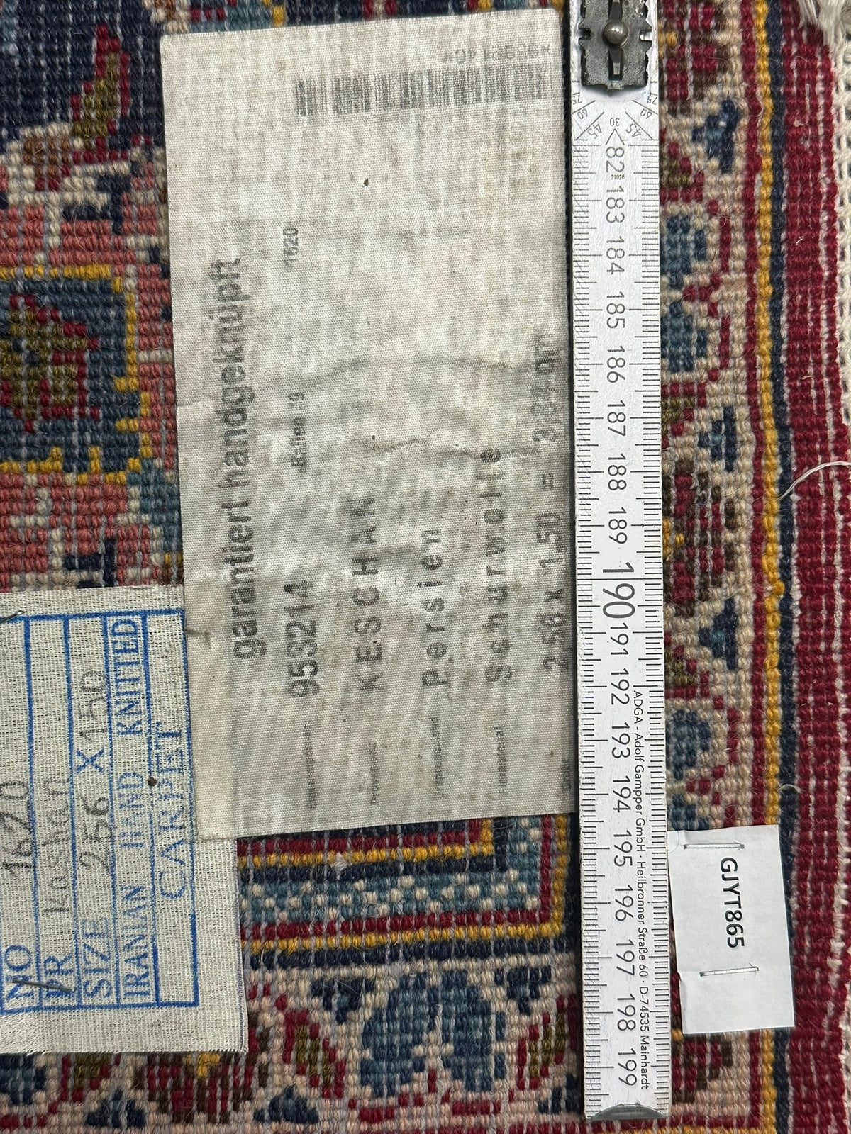 Orientteppich handgeknüpft Keschan Korkwolle 253x150 cm