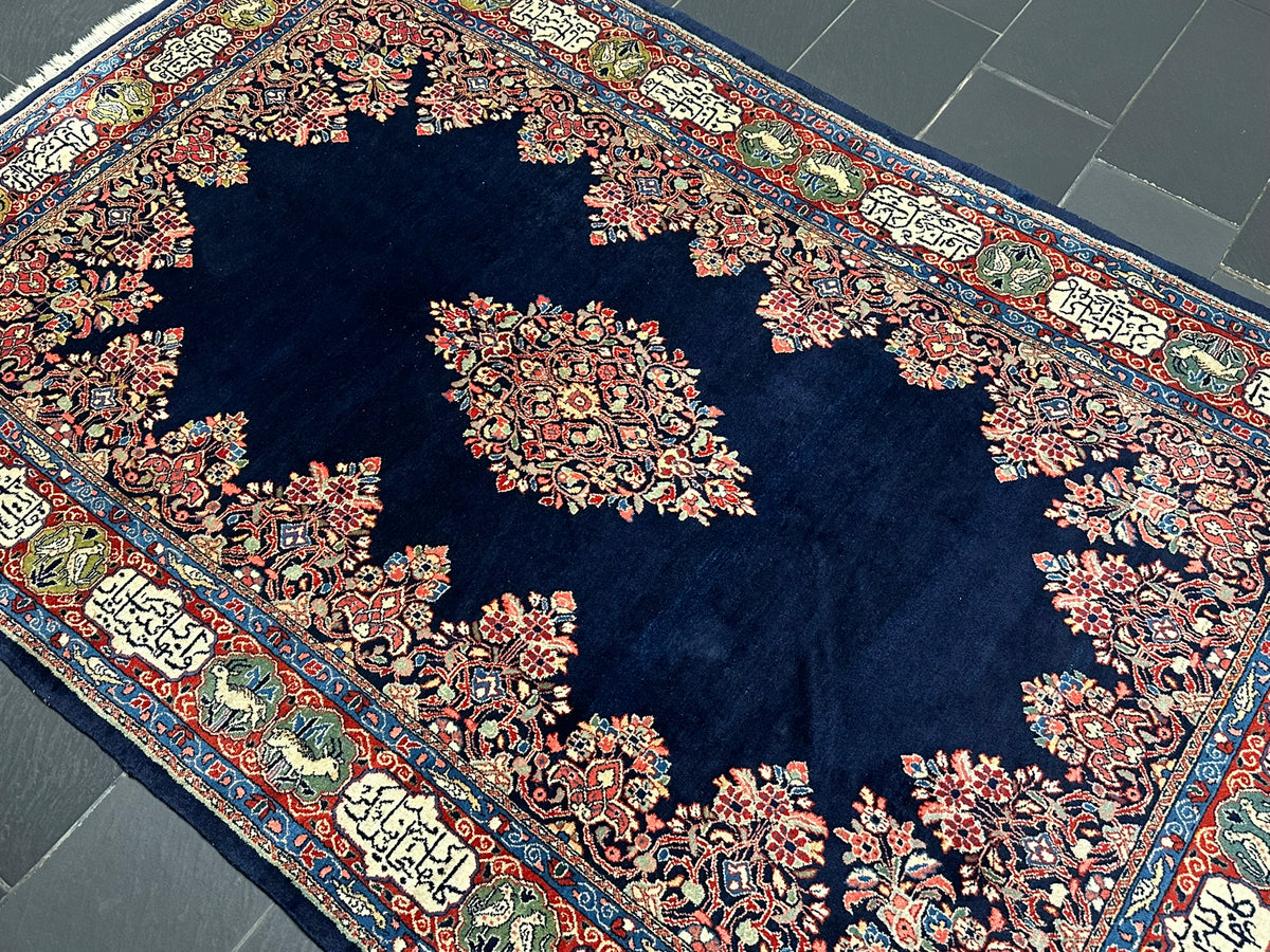 Orientteppich handgeknüpft Sarough Wolle signiert Kalligrafie MIT Koran  280x180 cm