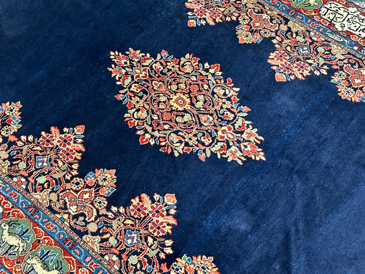 Orientteppich handgeknüpft Sarough Wolle signiert Kalligrafie MIT Koran  280x180 cm