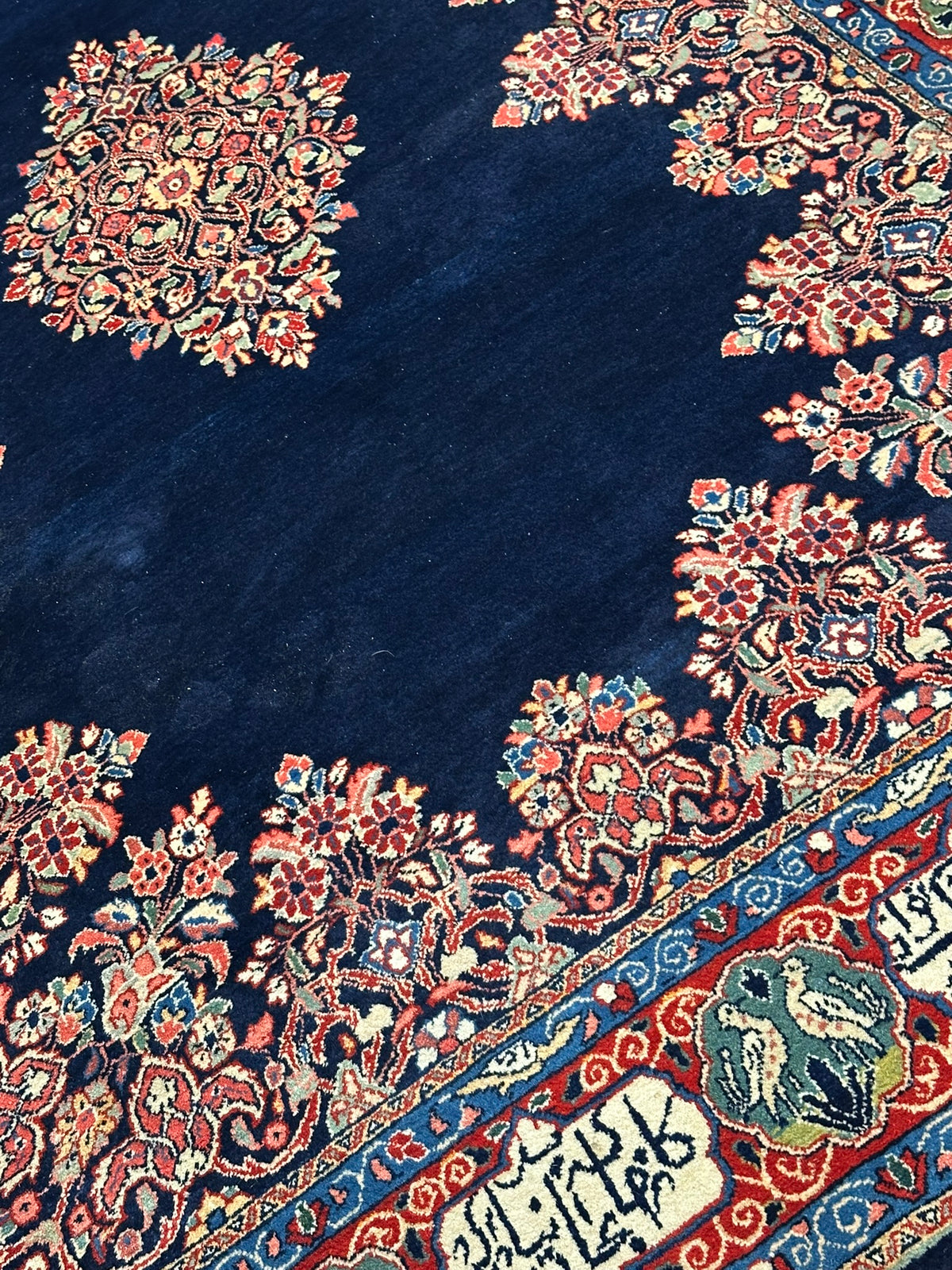 Orientteppich handgeknüpft Sarough Wolle signiert Kalligrafie MIT Koran  280x180 cm