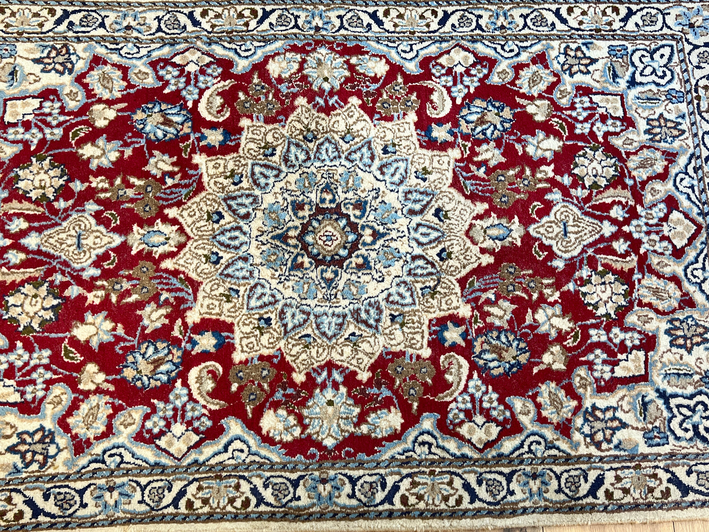 Handgeknüpfter Perser Orientteppich - Nain mit Seide - 150x88 cm