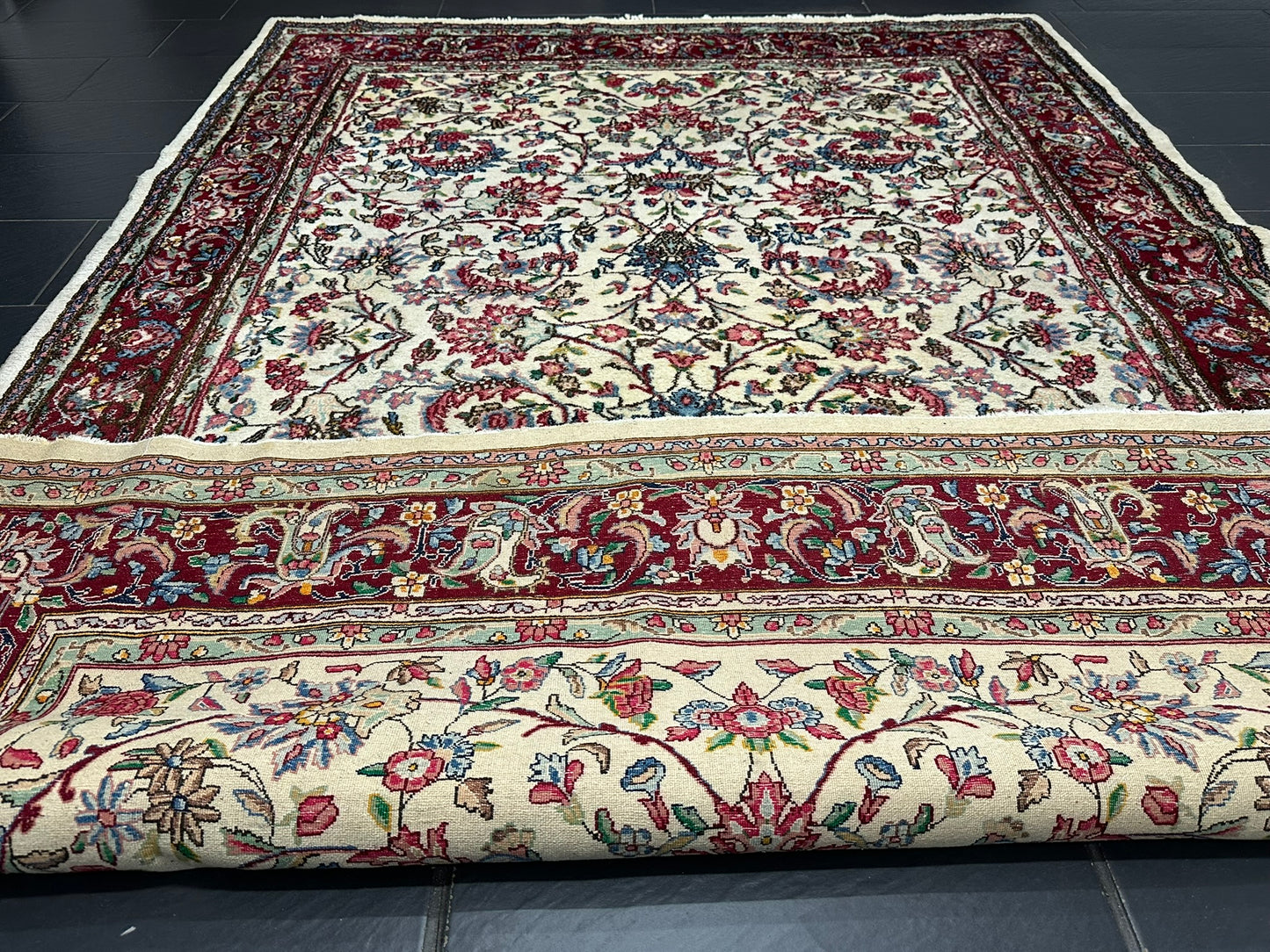 Orientteppich handgeknüpft Lawer Kirman 323x210 cm