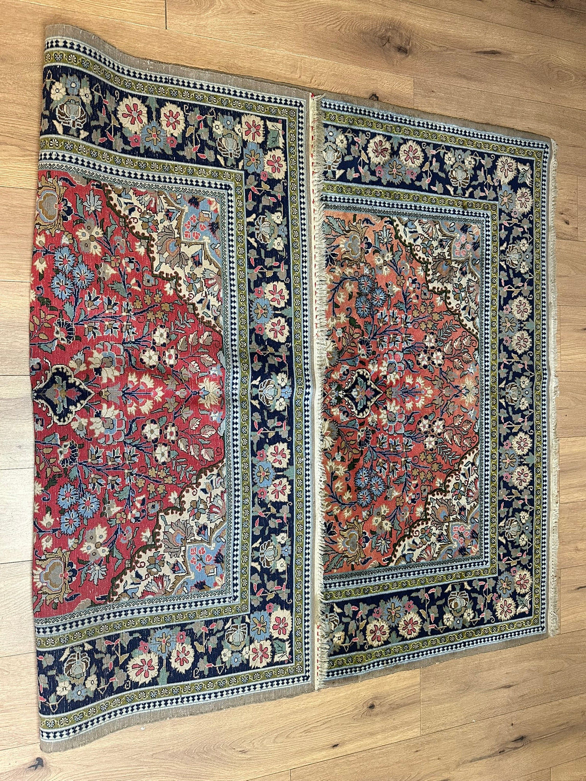 Orientteppich handgeknüpft Ghom Korkwolle fein 210x147 cm