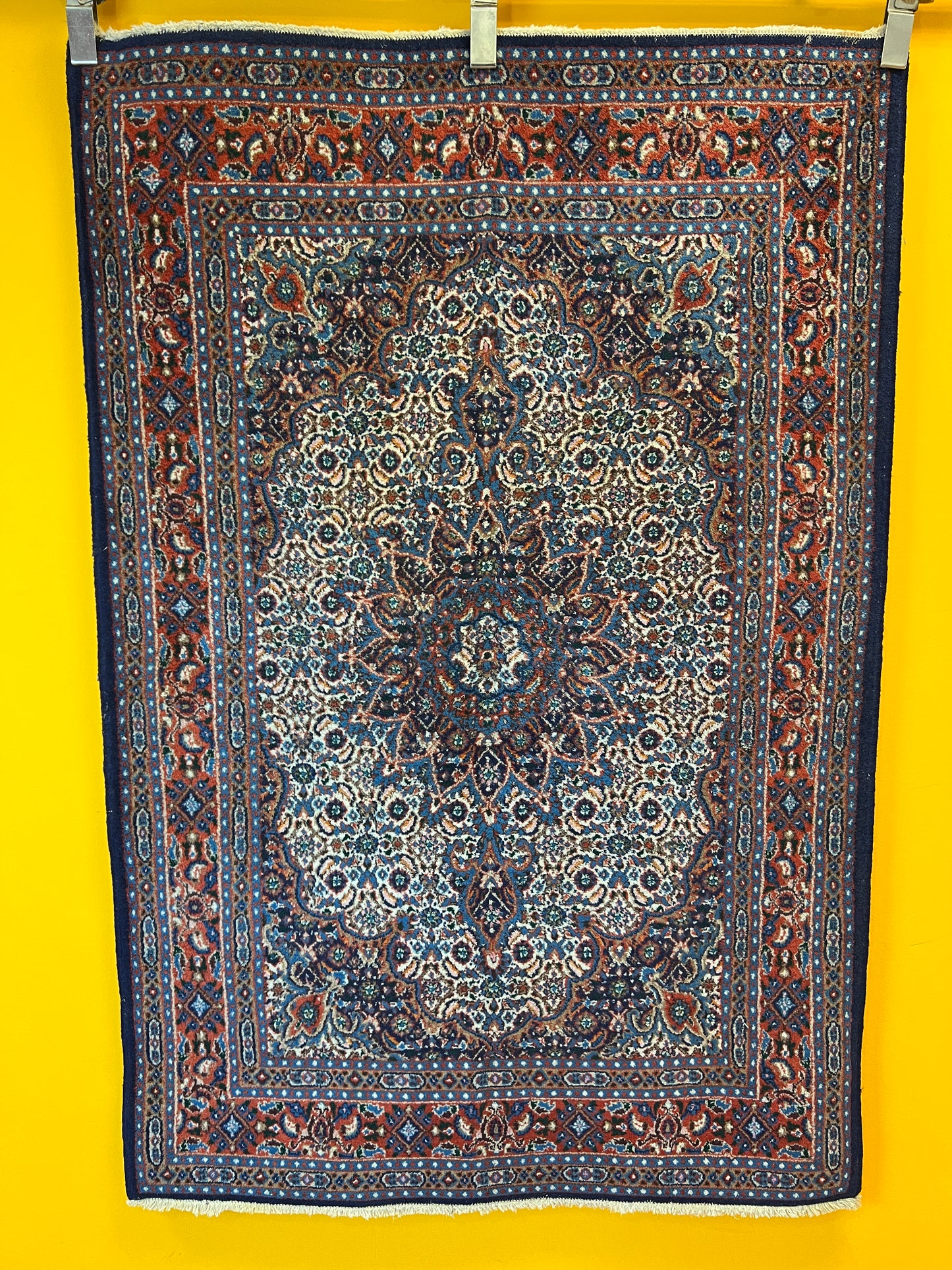 Handgeknüpfter Perser Orientteppich - Moud mit Seide - 145x108 cm