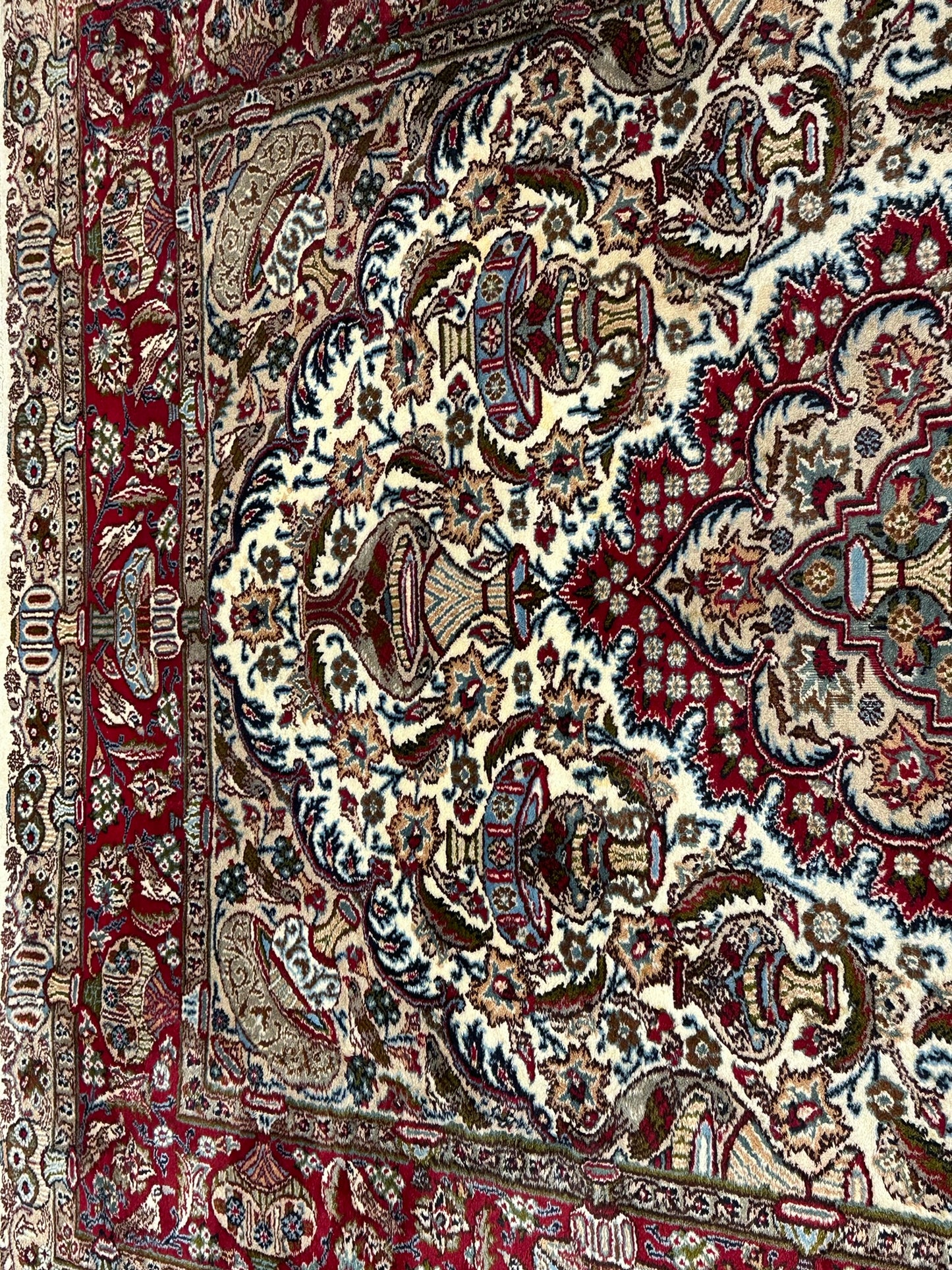 Orientteppich handgeknüpft Bilder vasen Kaschmar 290x200 cm