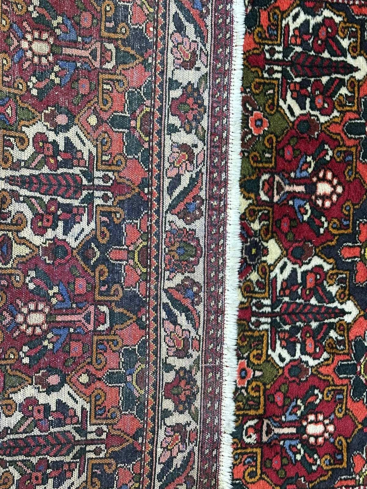 Orientteppich handgeknüpft Bachtiar Feldermotiv Naturfarben 150x118 cm