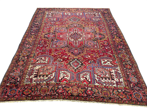 Orientteppich handgeknüpft Heriz Art Deco 370x280 cm