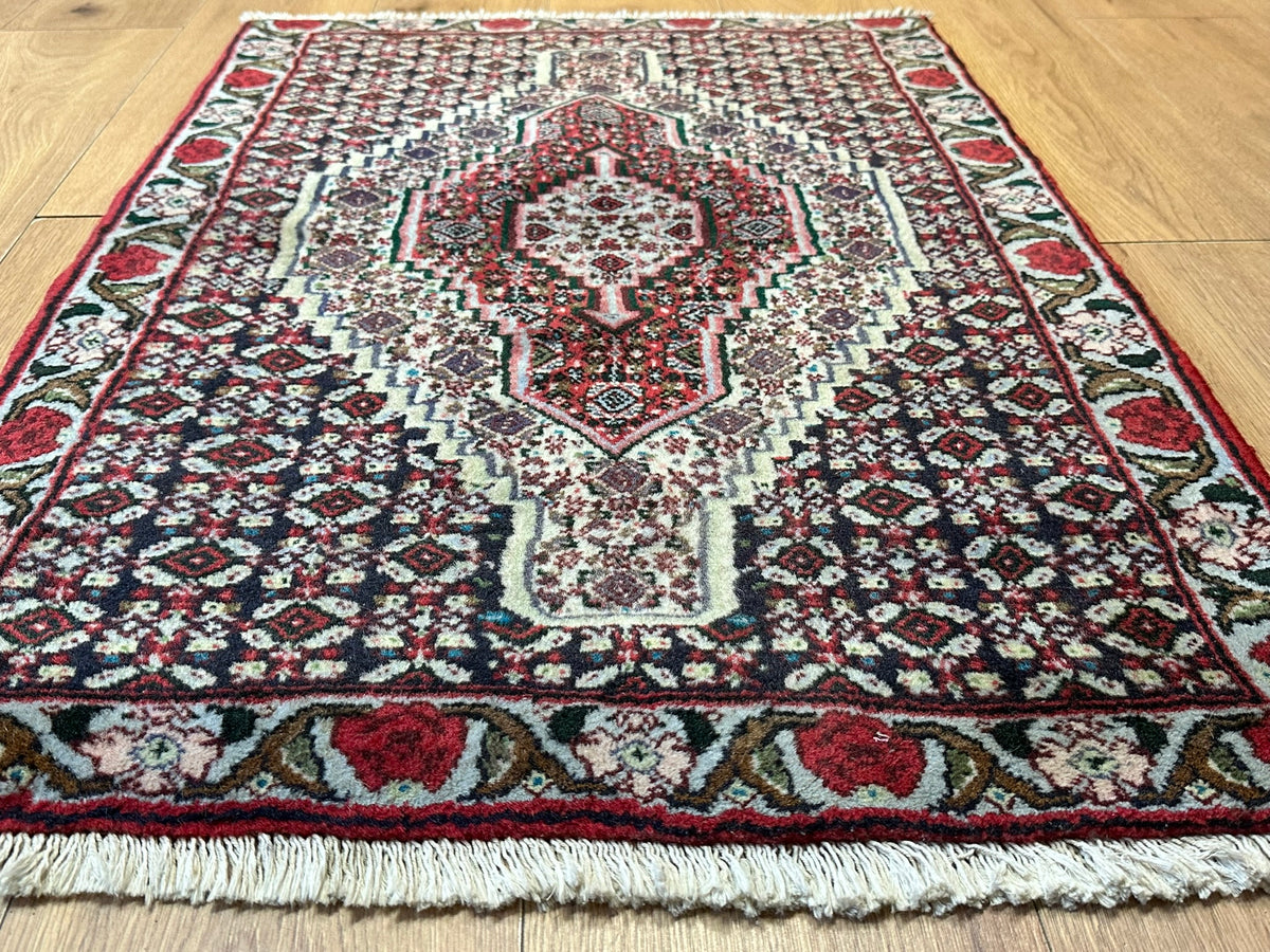 Orientteppich handgeknüpft Senneh Bidjar Wolle 110x74 cm