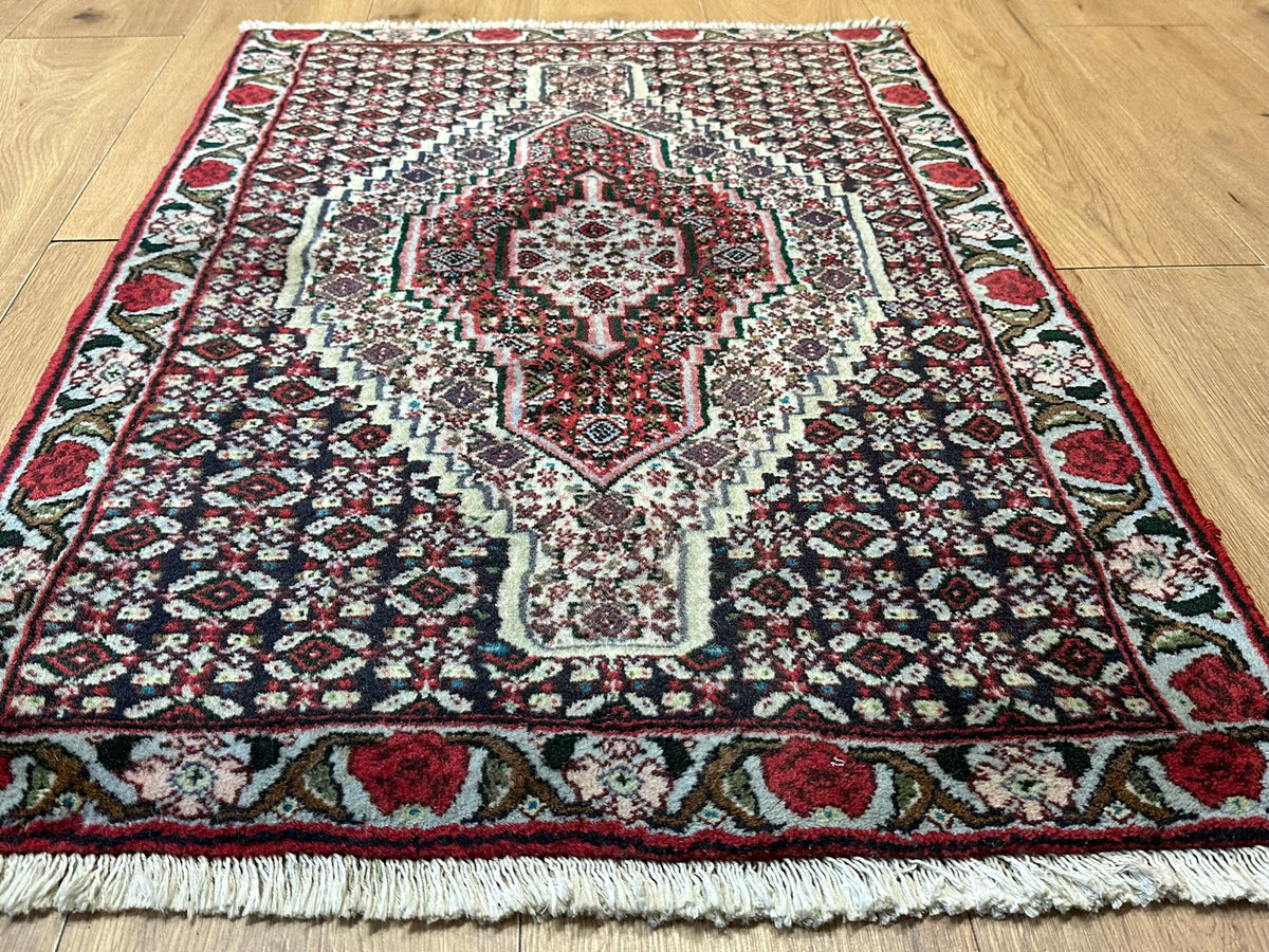 Orientteppich handgeknüpft Senneh Bidjar Wolle 110x74 cm
