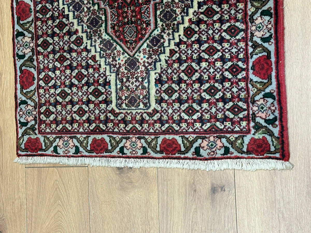 Orientteppich handgeknüpft Senneh Bidjar Wolle 110x74 cm
