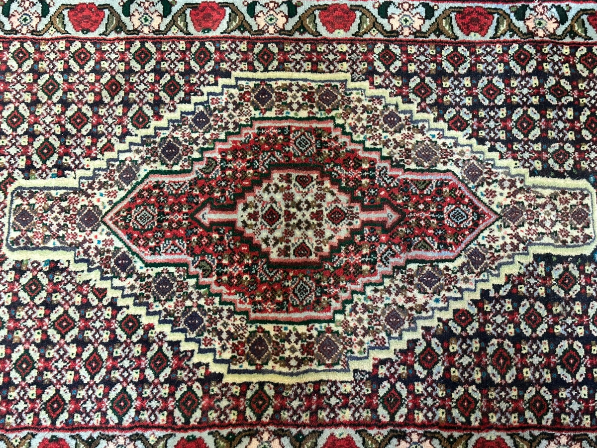 Orientteppich handgeknüpft Senneh Bidjar Wolle 110x74 cm