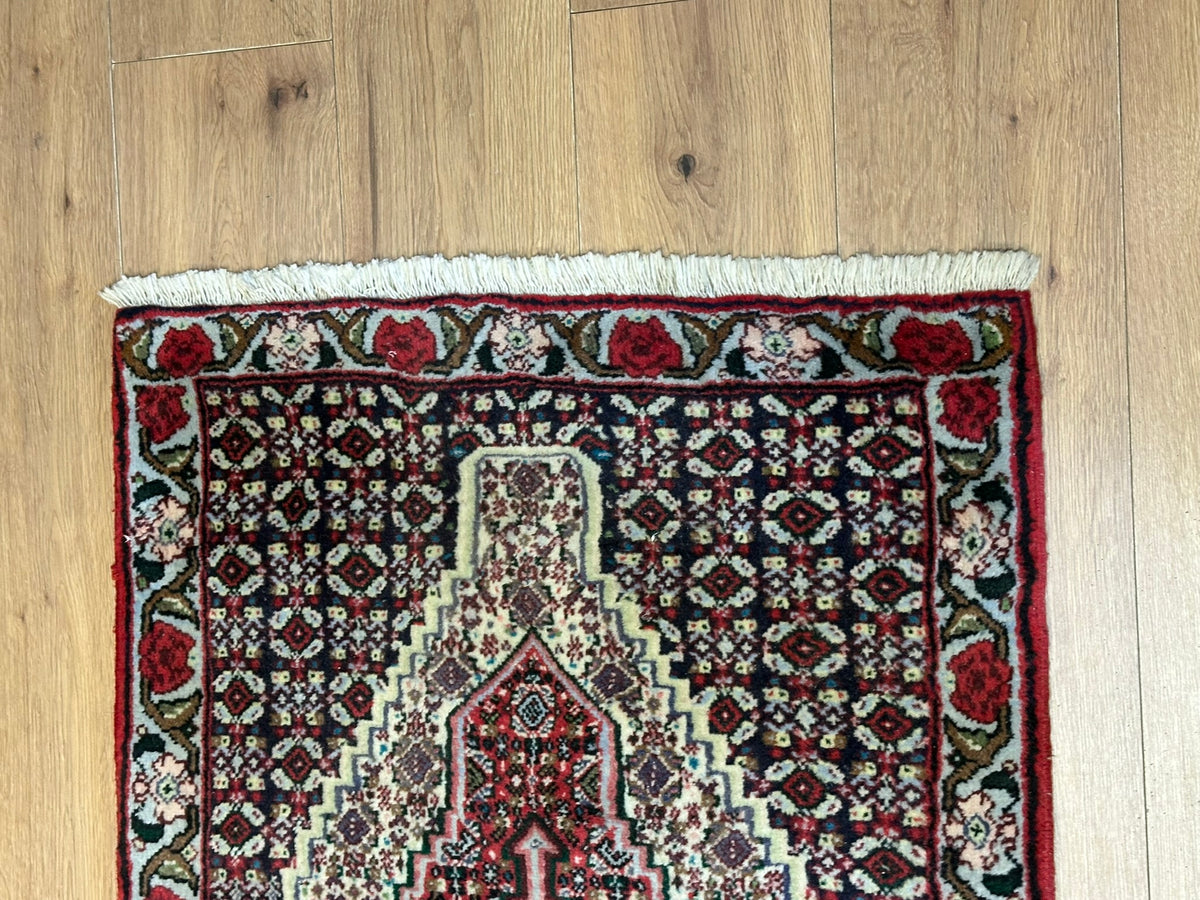 Orientteppich handgeknüpft Senneh Bidjar Wolle 110x74 cm