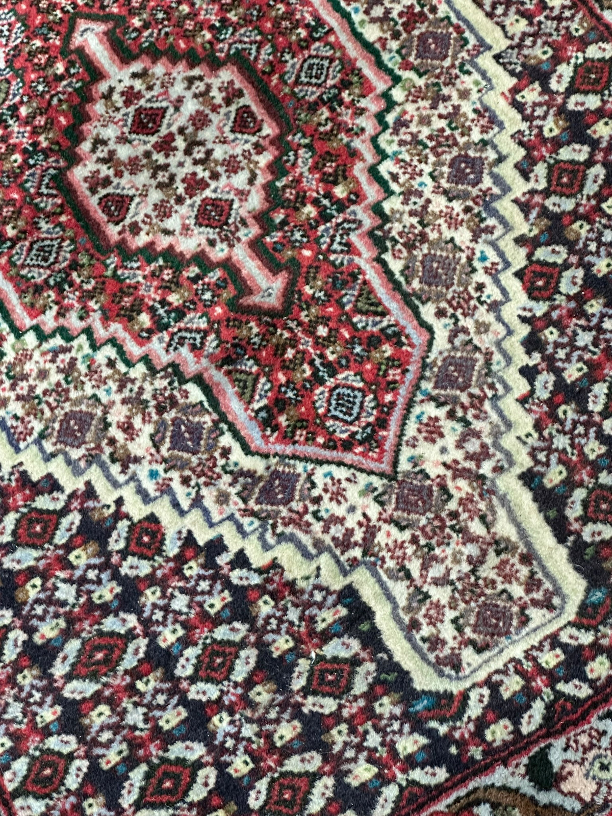 Orientteppich handgeknüpft Senneh Bidjar Wolle 110x74 cm