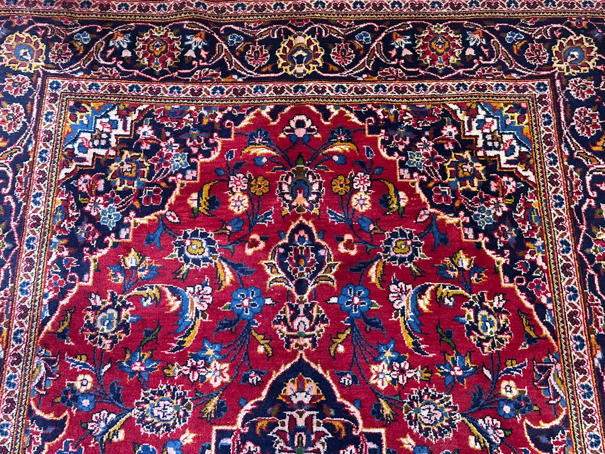 Orientteppich handgeknüpft Keschan Korkwolle 224x140 cm